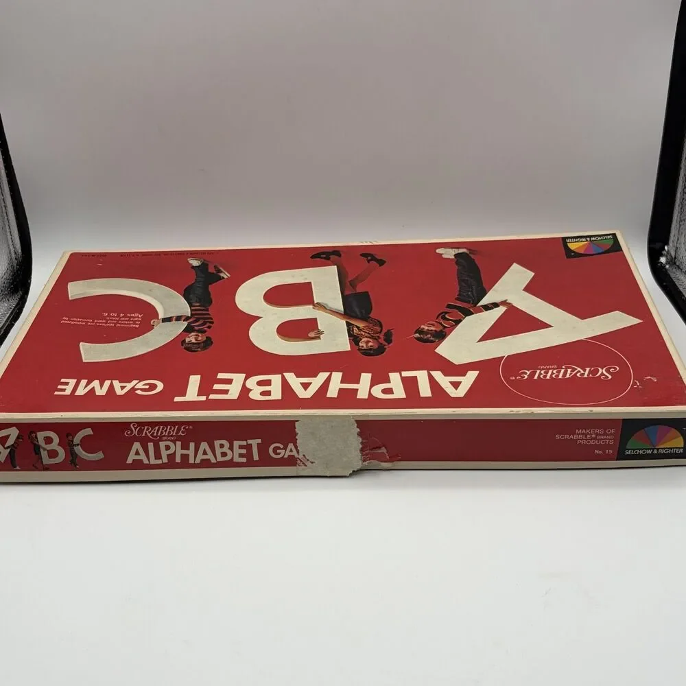 Vintage 1972 Scrabble Alphabet Game - COMPLETE